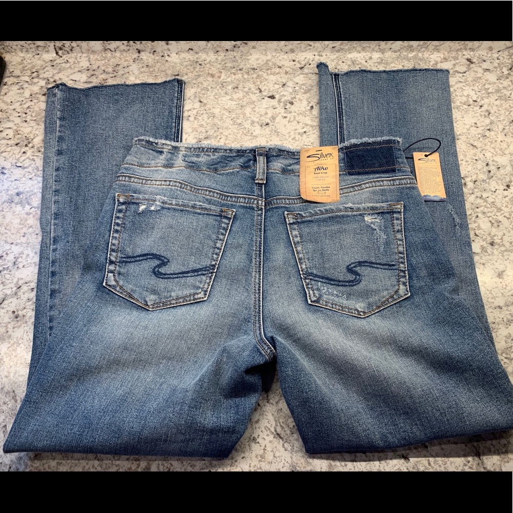 Silver Aniko Crop Jeans